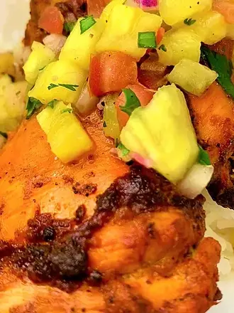 Recipe: Tropical Grilled Chicken Wings with Mango Pineapple Salsa