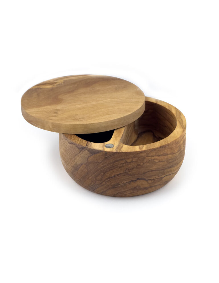 Naturally Med Olive Wood Salt and Pepper Cellar
