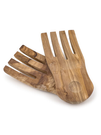 Naturally Med Olive Wood Salad Hands Set Naturally Med Olive Wood Salad Hands Set