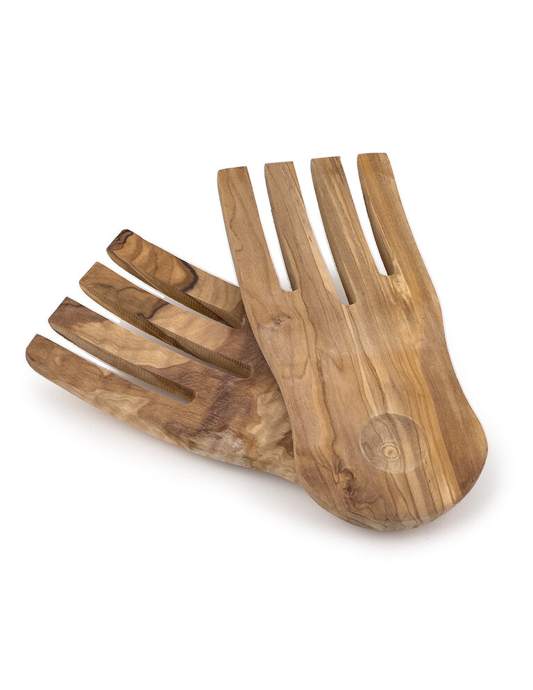Naturally Med Olive Wood Salad Hands Set