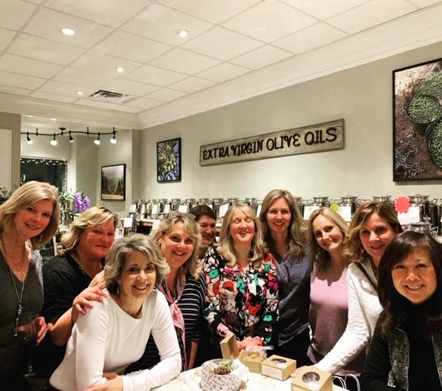 Group at a store taste testing