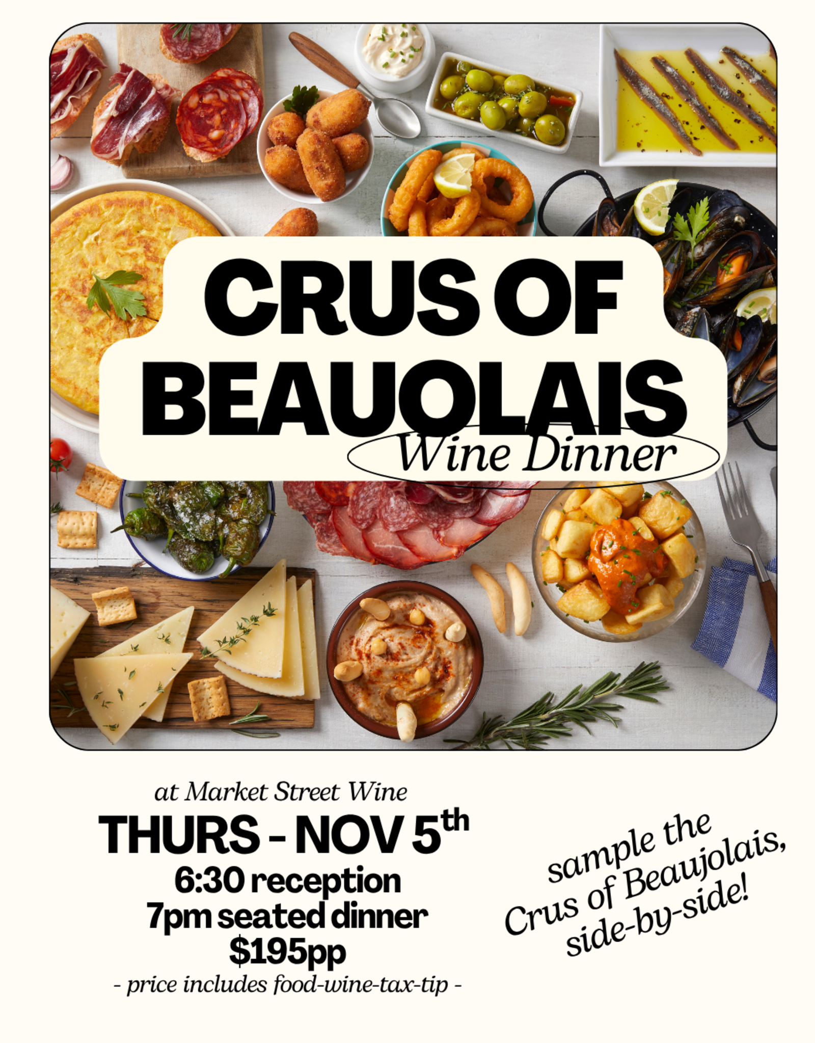 Wine Dinner - 11/5 Crus of Beaujolais