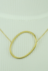 Large Sideways Initial Necklace, Gold