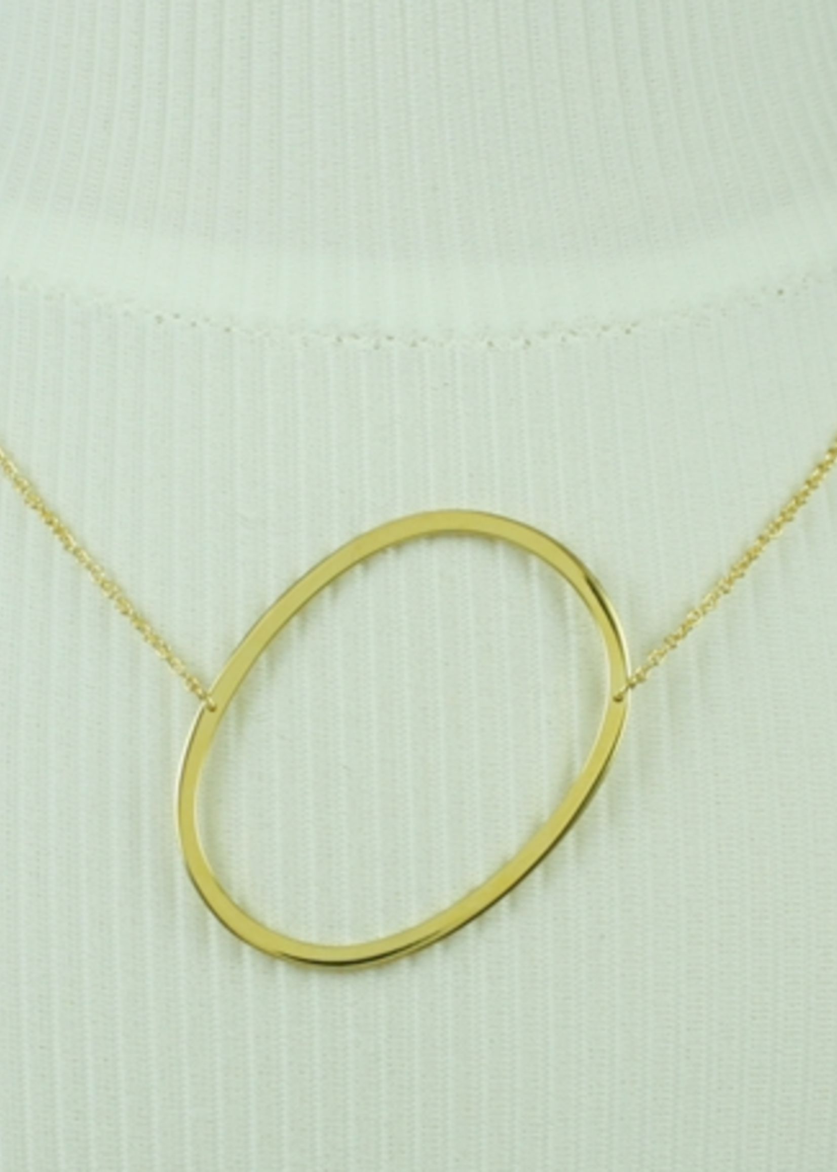 Large Sideways Initial Necklace, Gold