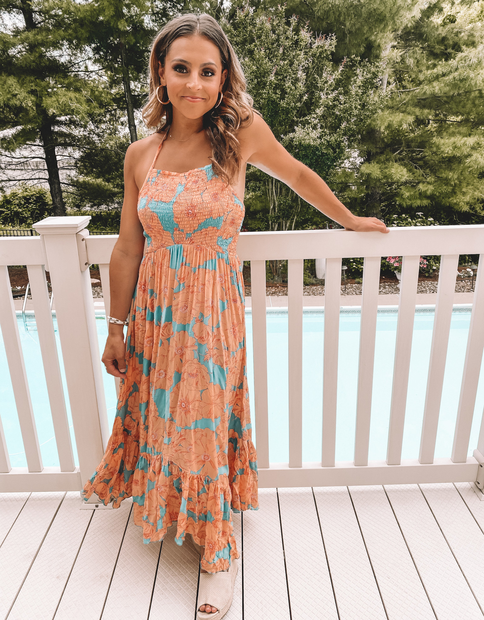 free people heat wave printed maxi