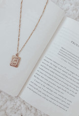 Rect Medallion Initial Necklace