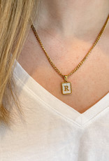 Mother of Pearl Shell Initial Pendant