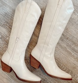 Matisse Agency Western Boots Ivory