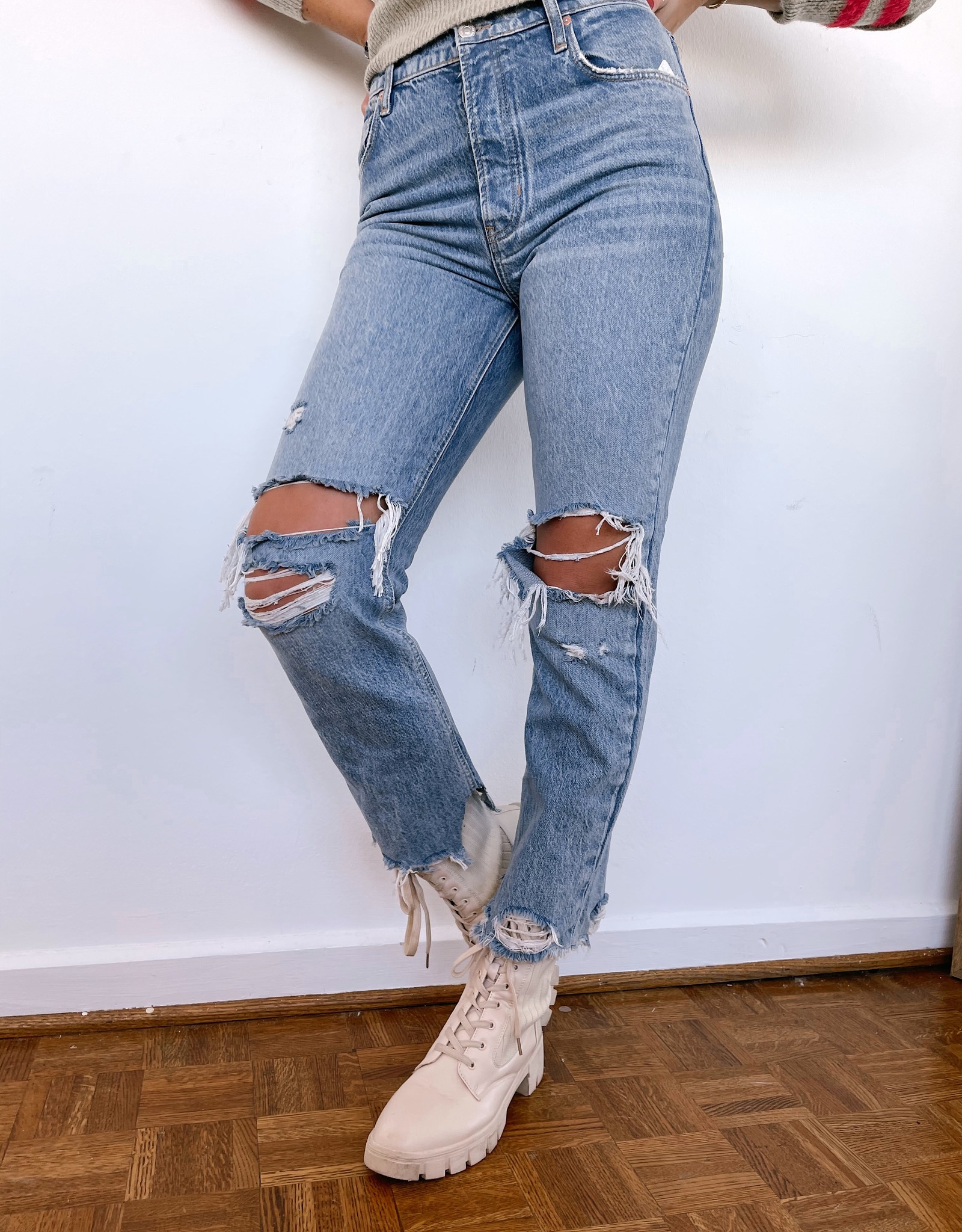 People Tapered Baggy Boyfriend Jeans 