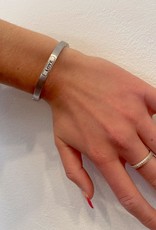 Silver Love Hinge Bangle