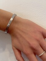 Silver Love Hinge Bangle