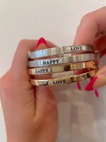 Gold Happy Smile Hinge Bangle