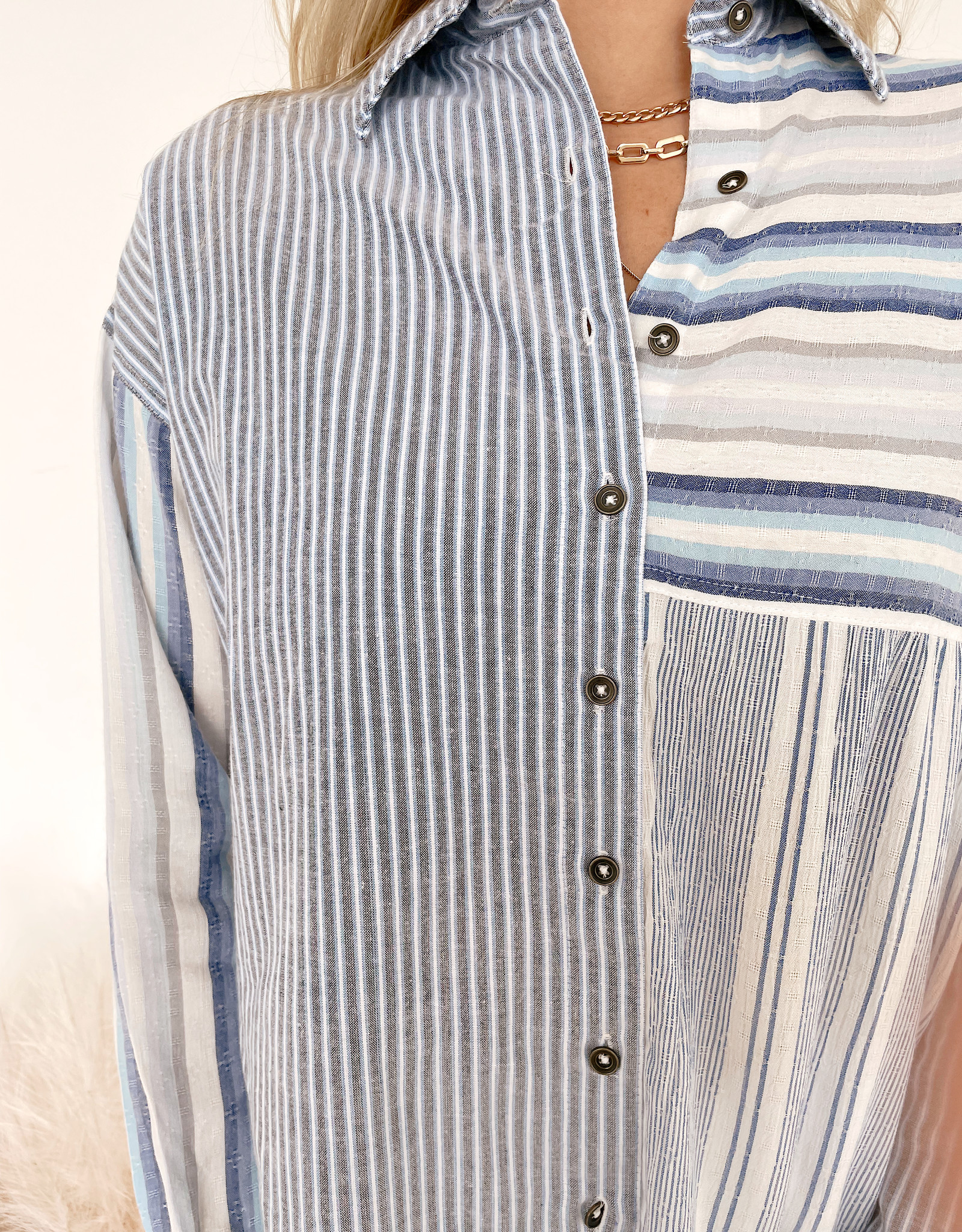 Patricia Stripe Button-Up Shirt