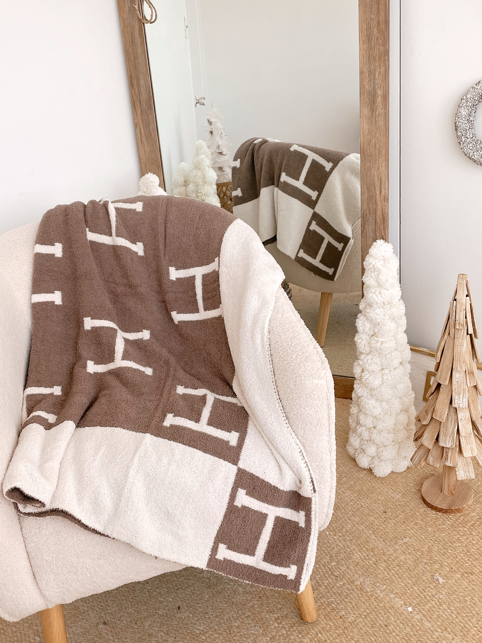 Designer Inspired H Cozy Blanket