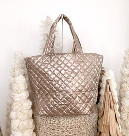 Diamond Patent Puffer Tote