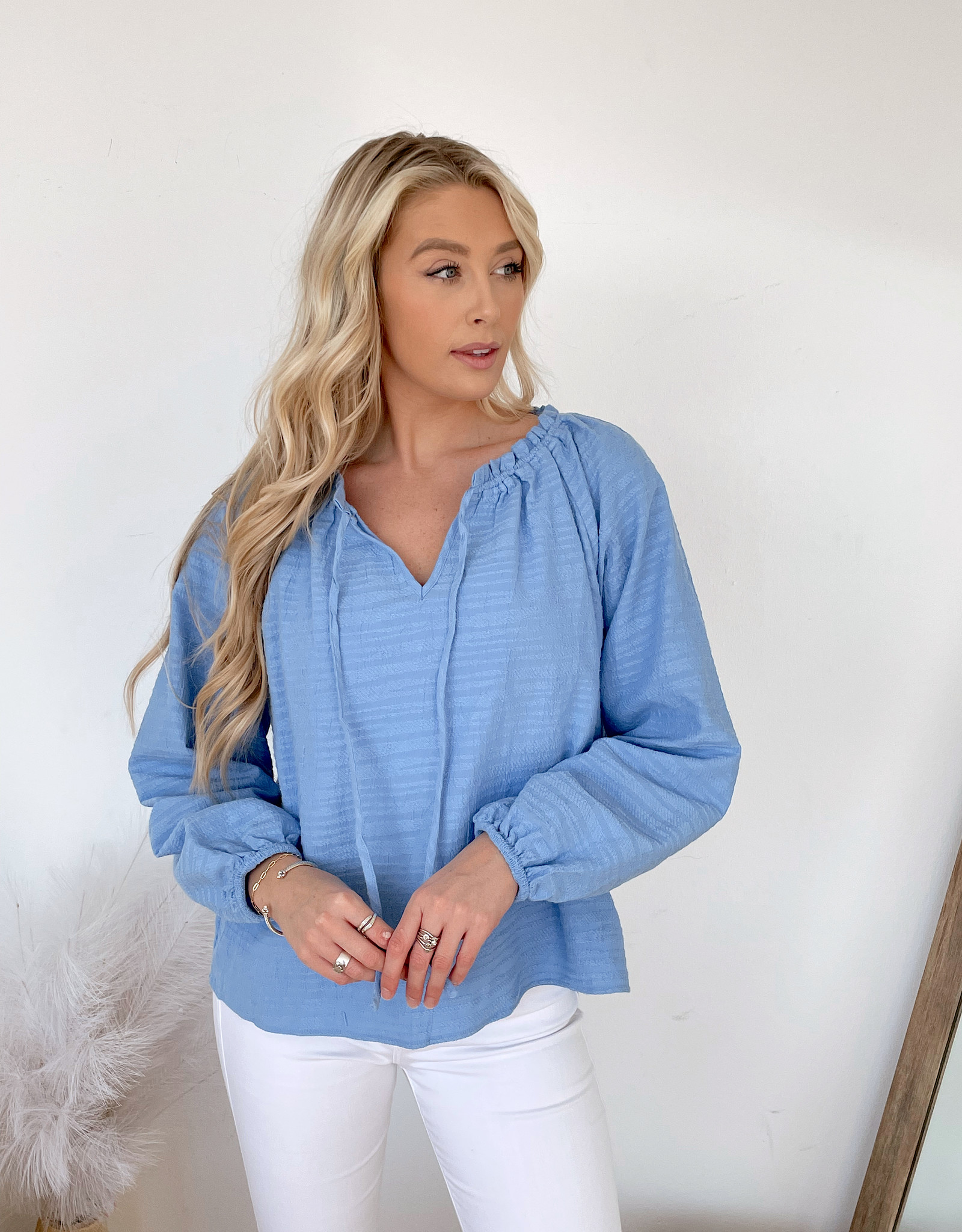 Cassidy Long Sleeve Peasant Top