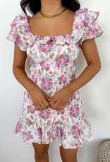 Aella Floral Smocked Mini Dress