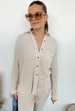 Ellie Ribbed Button Front Shirt