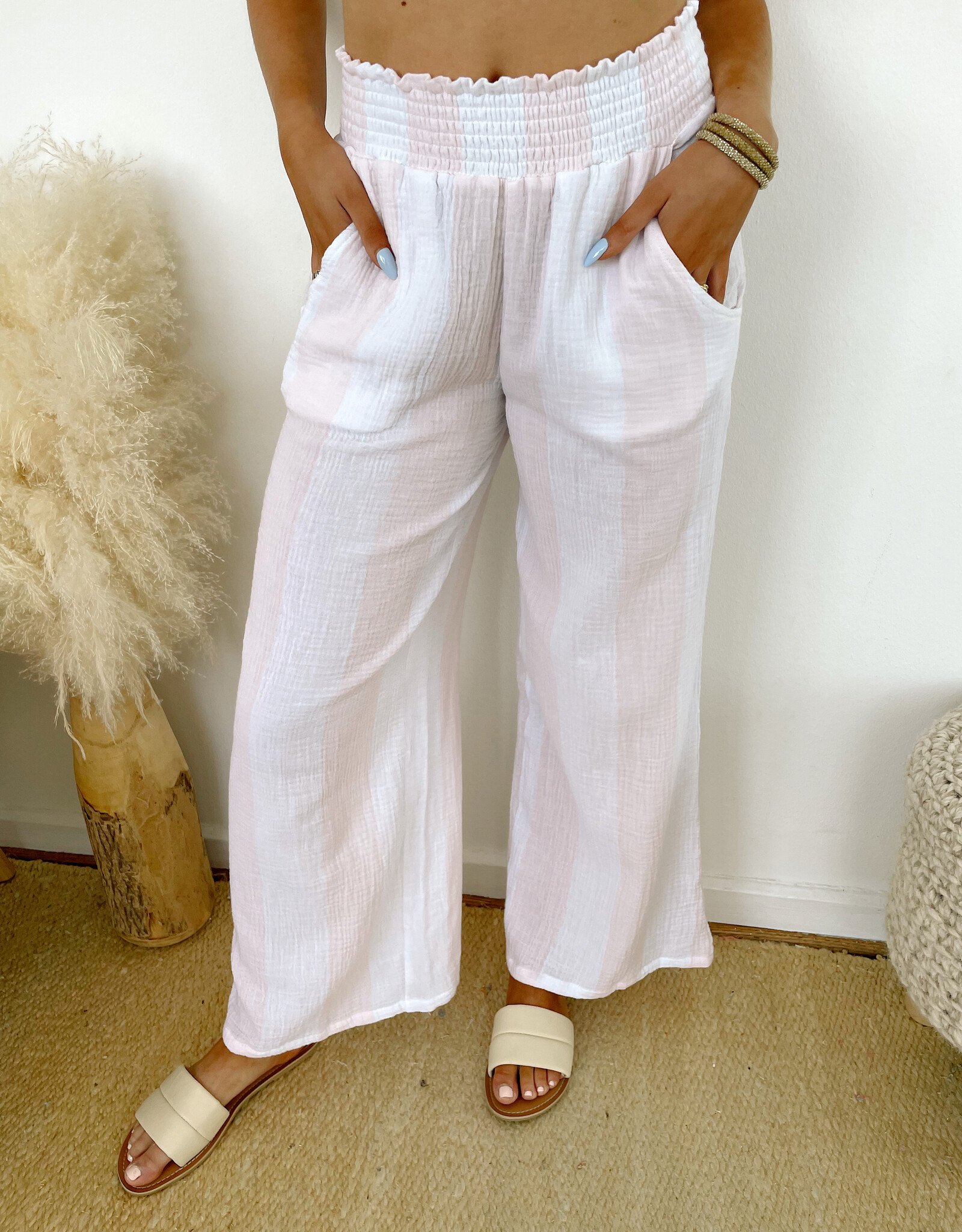 Destry Stripe Gauze Pants - Women's Clothing