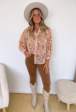 Sadie Floral Button-Up Blouse