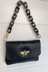 Leather Bee Bag w/ Acyrlic Strap