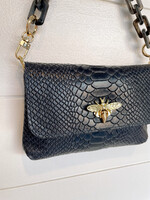 Leather Bee Bag w/ Acyrlic Strap