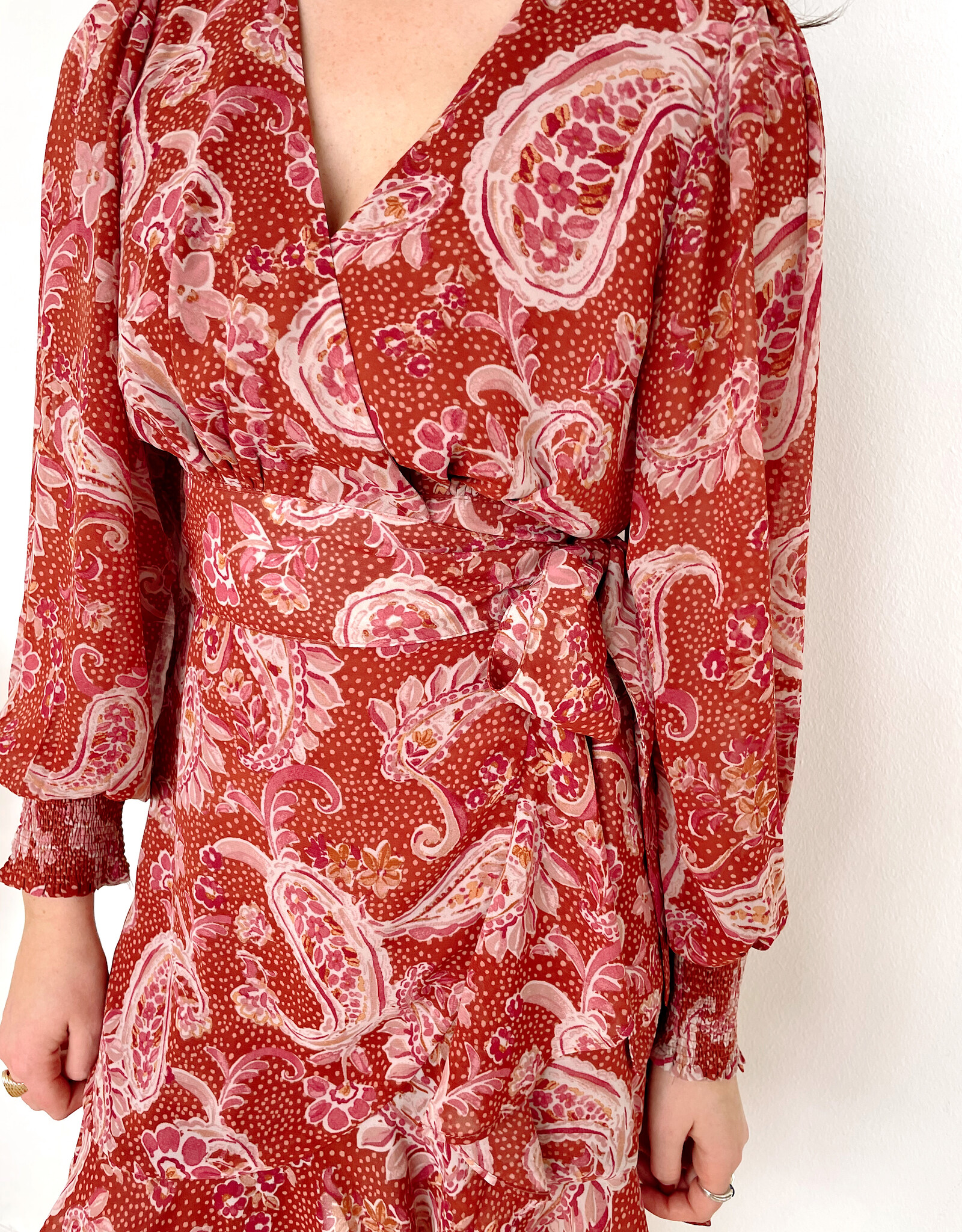 Bellamy Paisley Wrap Mini Dress