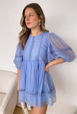 Audora Lace Trim Mini Dress