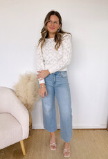 Justina Mid Rise Wide Leg Jeans