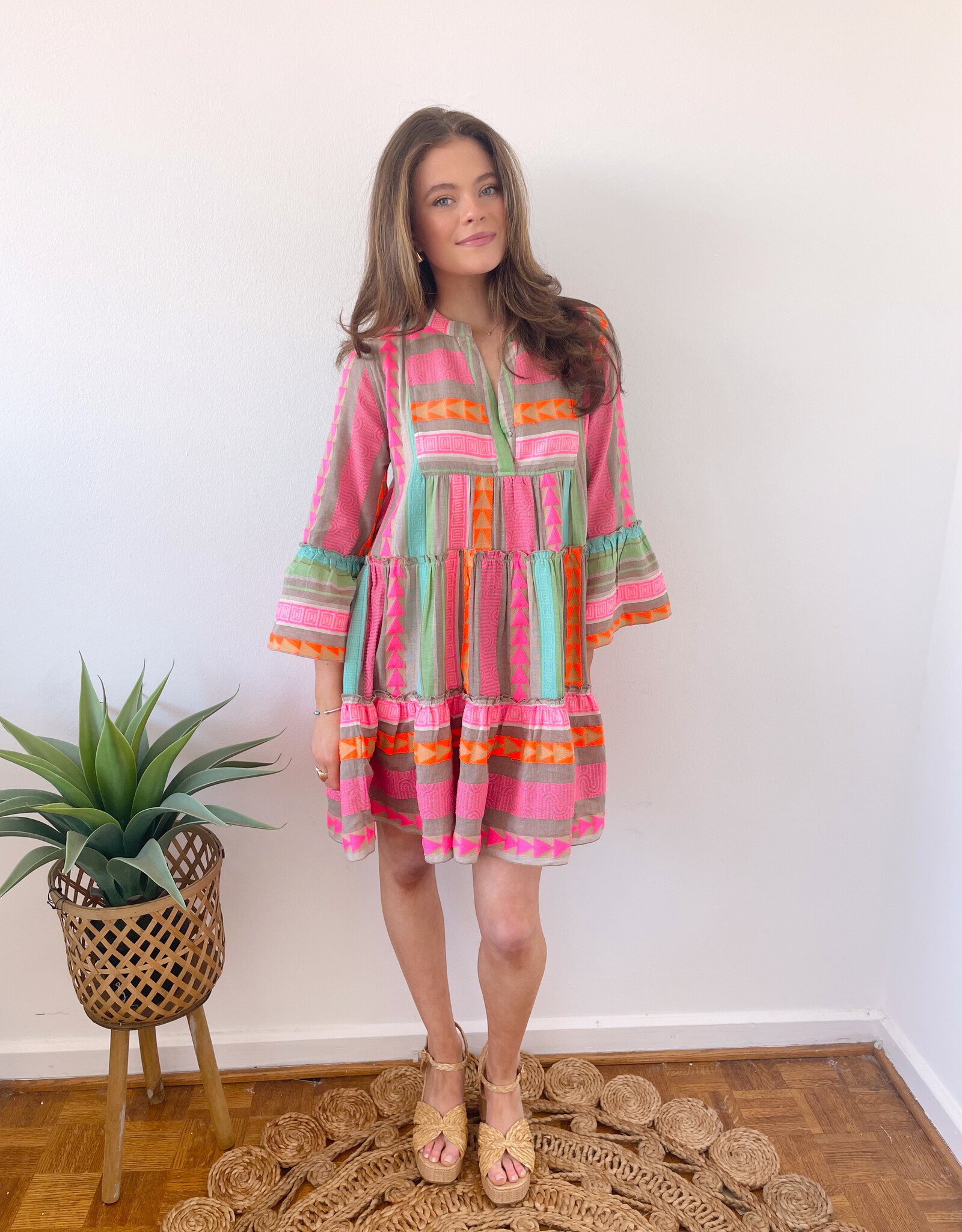 Catalina Long Sleeve Printed Dress