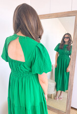 Carey Puff Sleeve Textured Maxi Dress