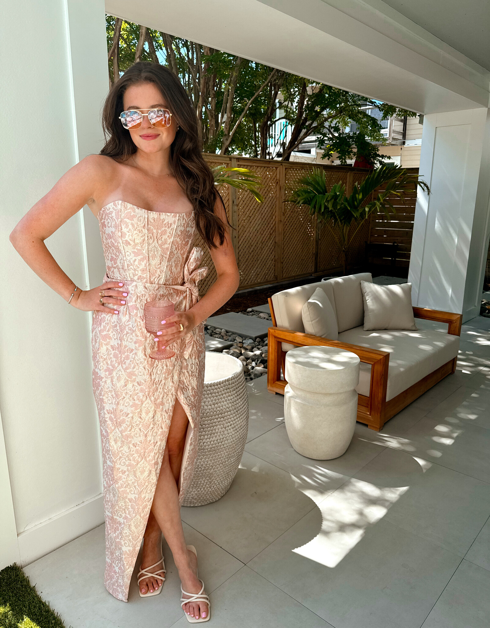 Albany Strapless Front Wrap Maxi Dress