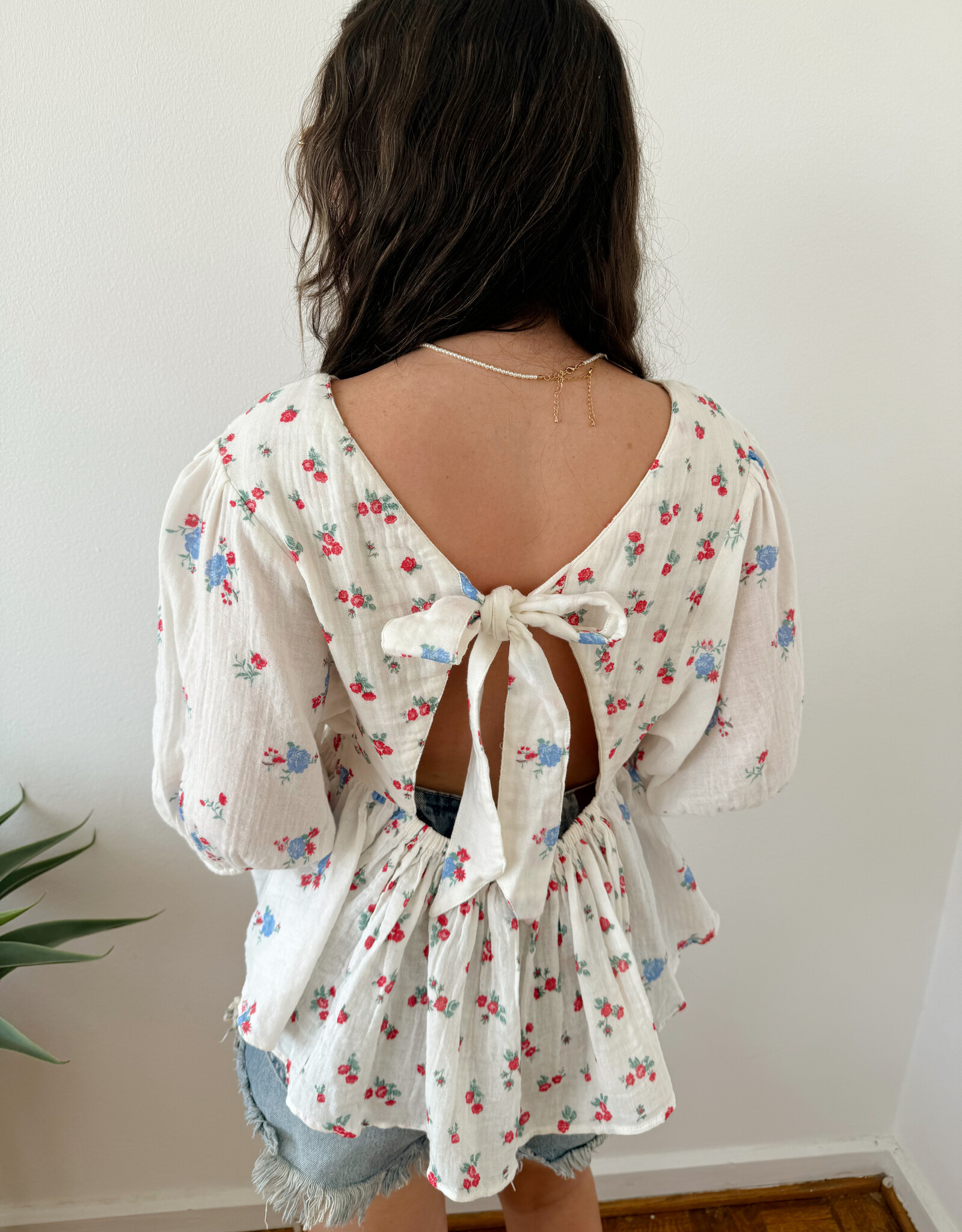 free people polka dot top