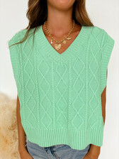 Gucci Sleeveless Cable Knit Sweater - Women's Clothing | The Pink