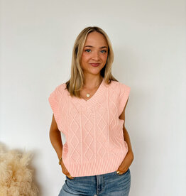 Marianna Sleeveless Cable Knit Sweater