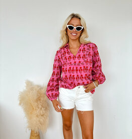 Emmitt Long Sleeve Print Top