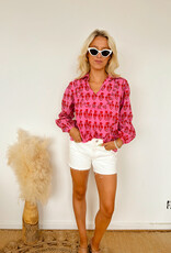 Emmitt Long Sleeve Print Top