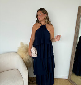 Becca Tiered Halter Neck Maxi Dress