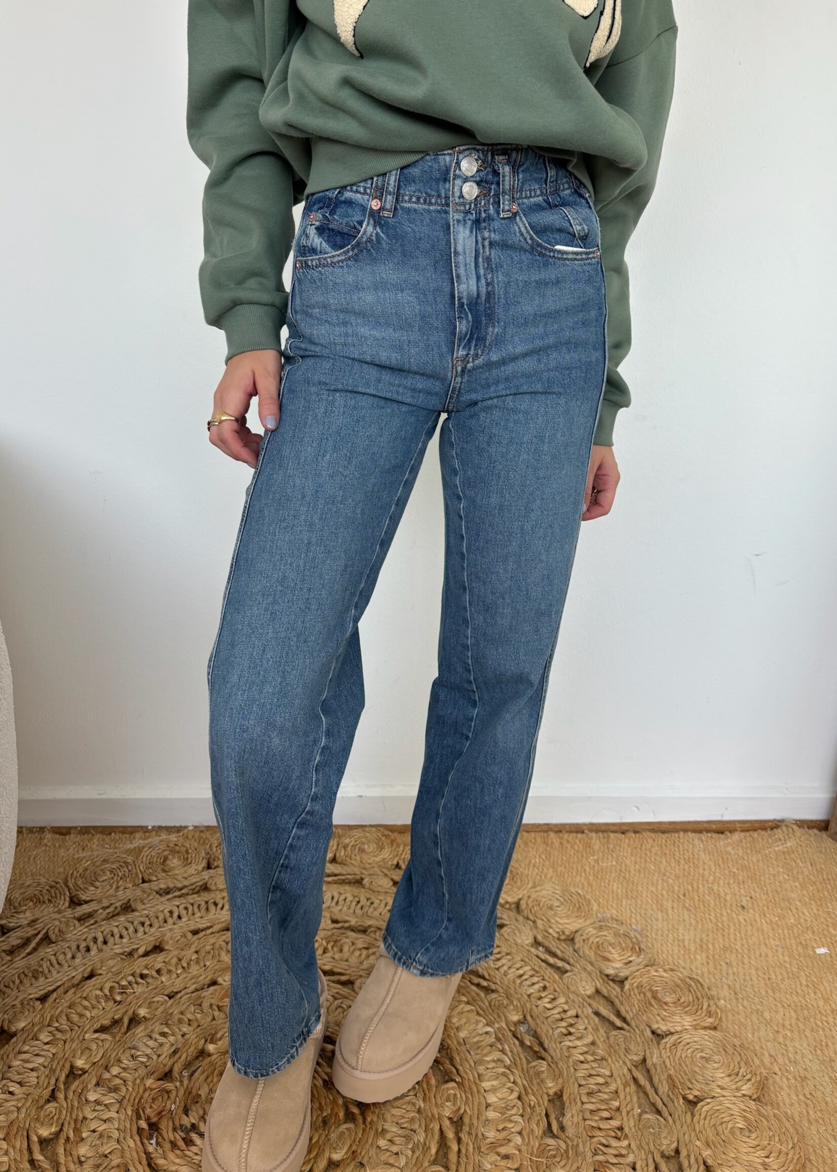 Free People Aster Straight Leg Jean
