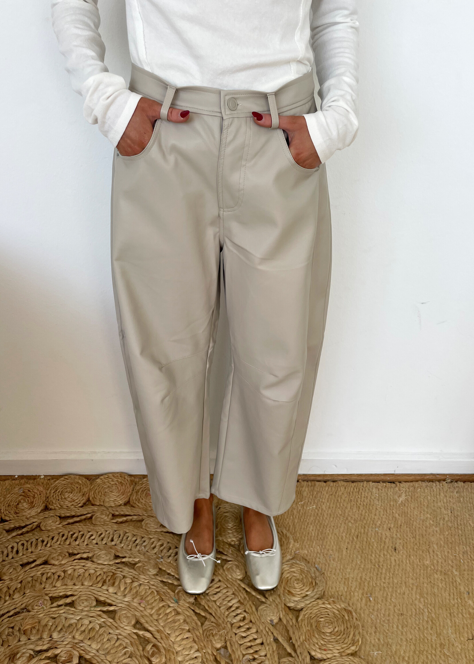 Annapolis Pleather Barrel Pants