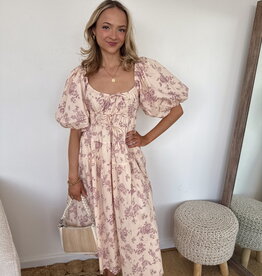 Maylah Floral Print Front Tie Maxi Dress