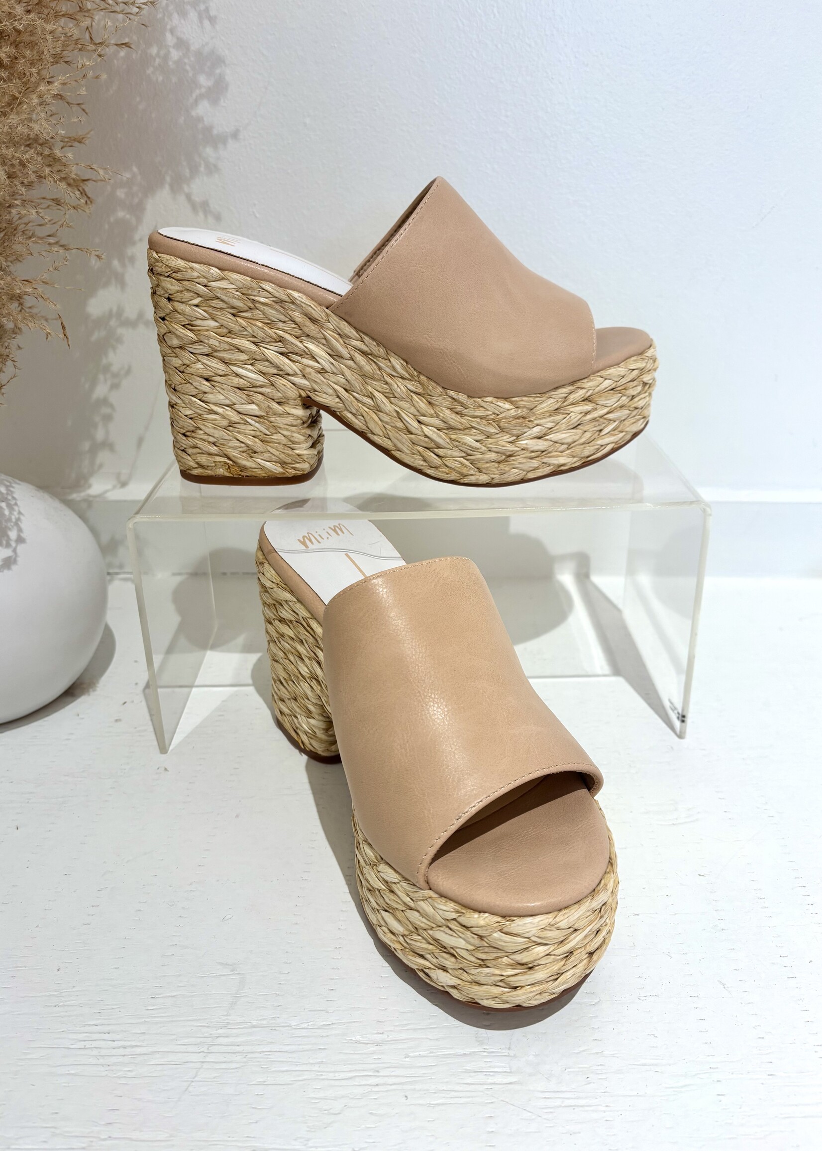 Ashlyn Raffia Elevated Platform Sandals