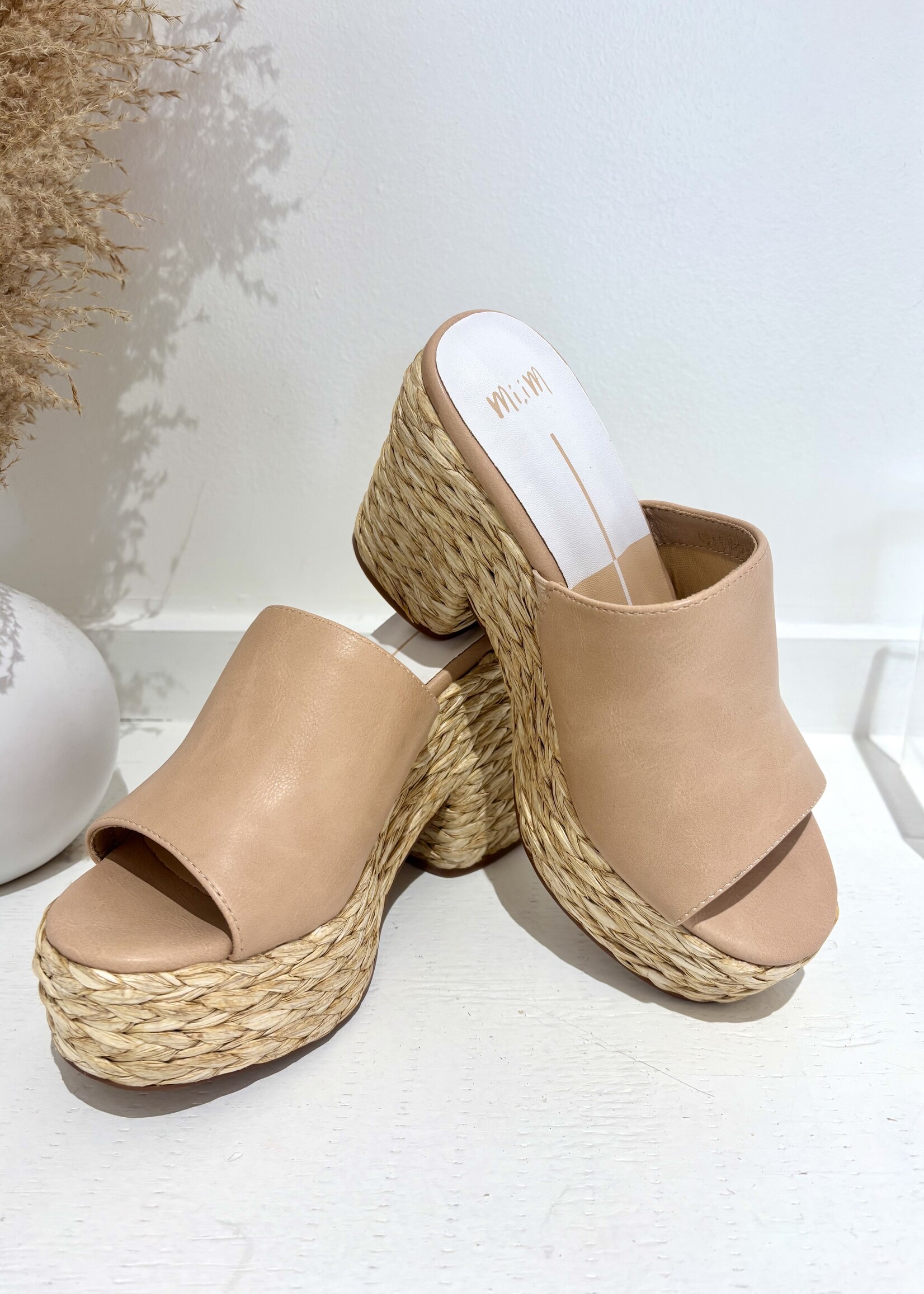 Ashlyn Raffia Elevated Platform Sandals