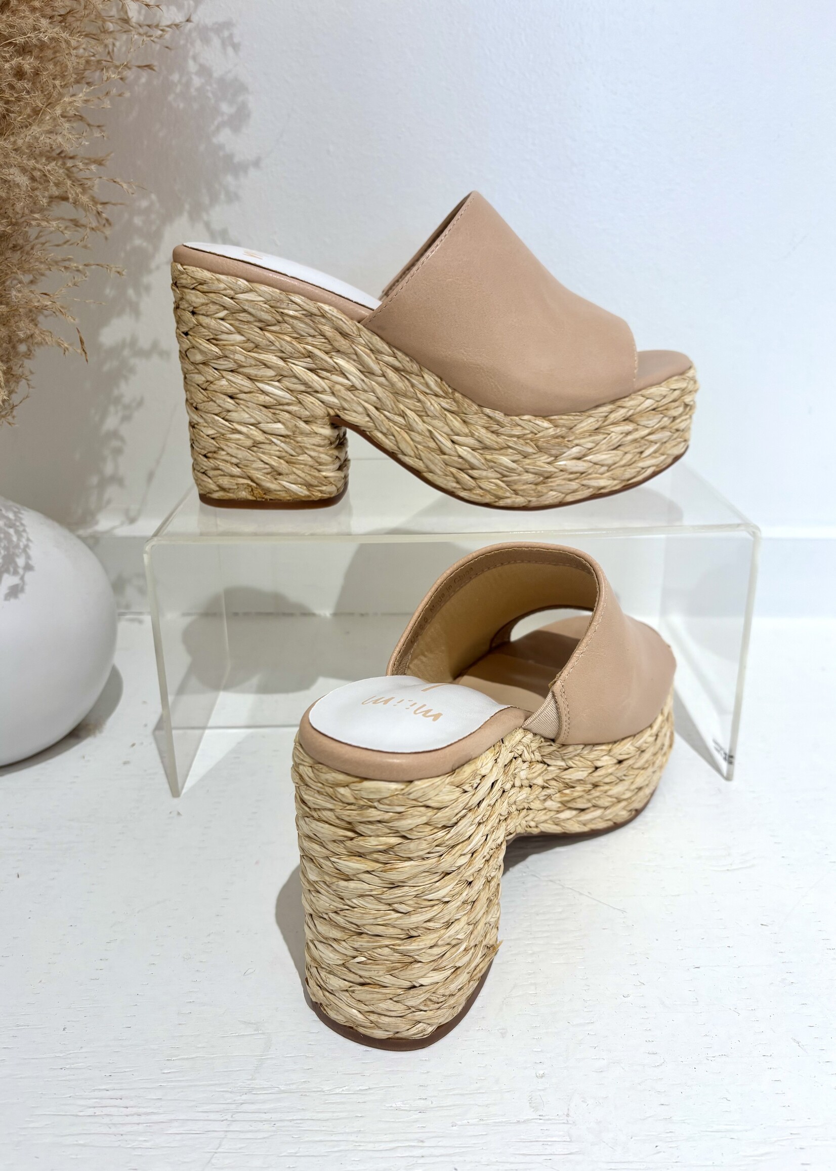 Ashlyn Raffia Elevated Platform Sandals