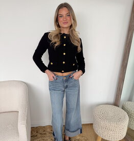 Bruna Textured Button Front Sweater