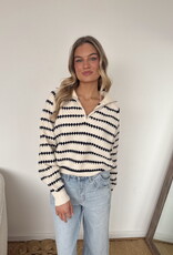Bitsie Stripe Collared Sweater