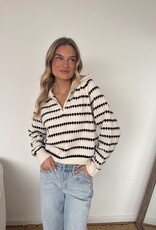 Bitsie Stripe Collared Sweater