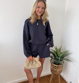 Leyna Textured Terry Pullover