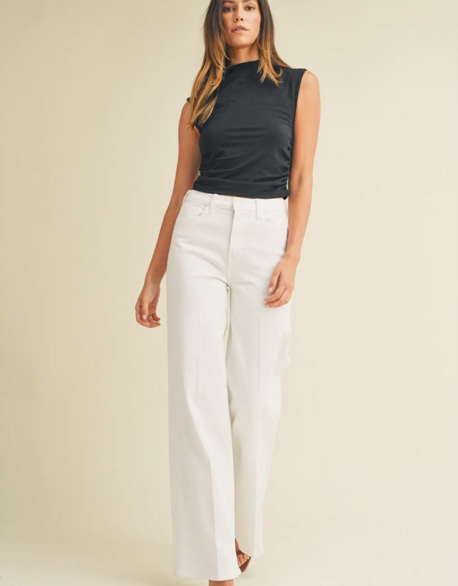 Abigale Mid Rise Wide Leg Jean