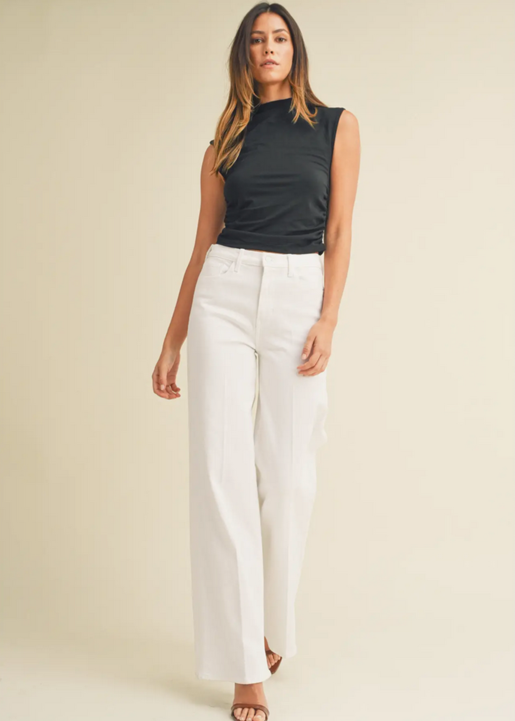 Abigale Mid Rise Wide Leg Jean